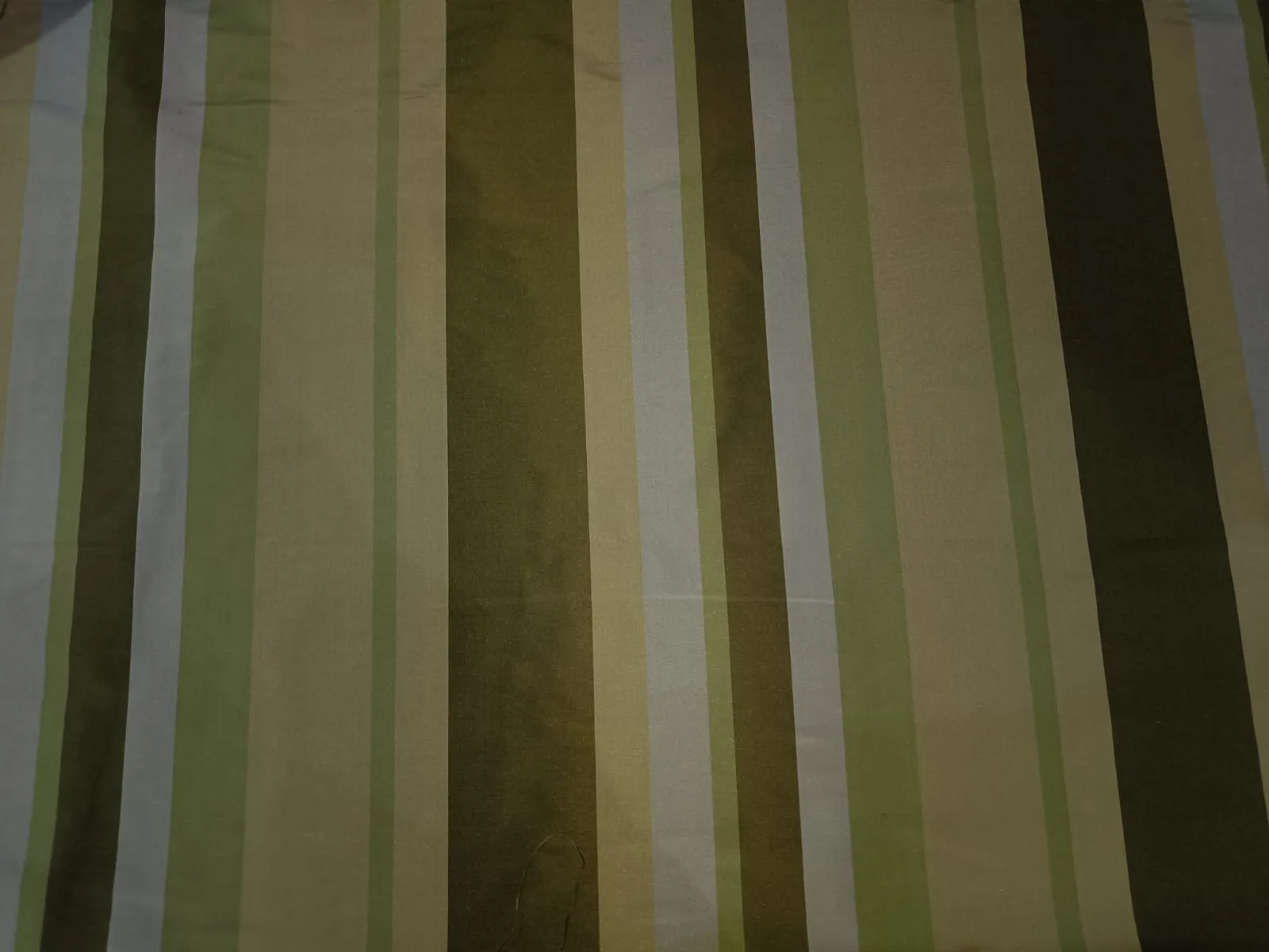 100% Silk Taffeta Fabric Shades of Green stripes 54" wide TAF#S77[1]