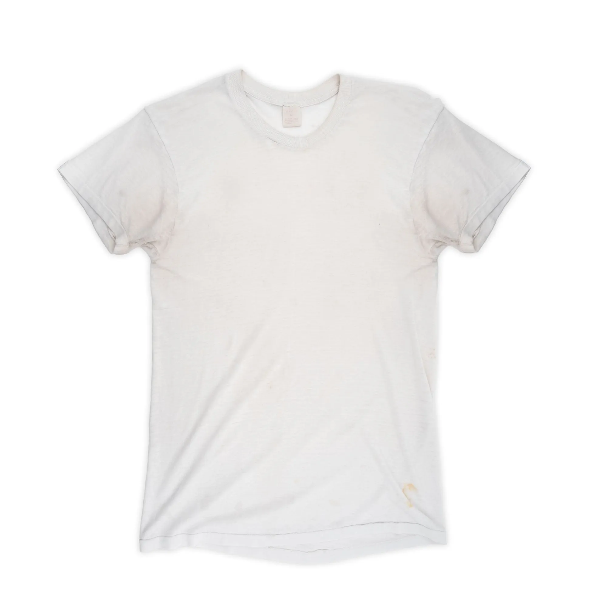 1970's Plain White Tee - M