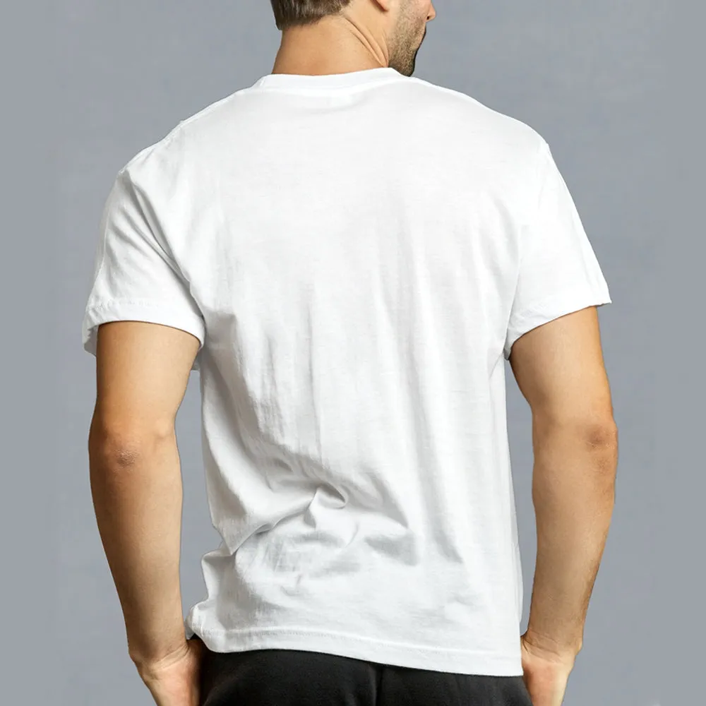 6 Mens White V-Neck T-Shirt 100% Cotton Undershirt Comfort Soft Tee Tagless 2XL