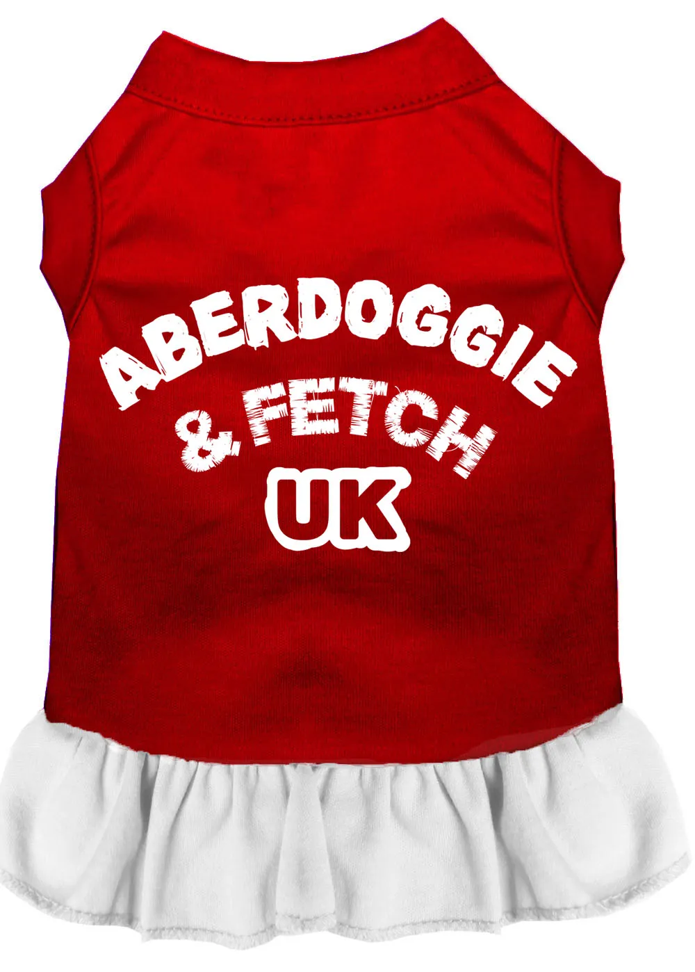 Aberdoggie Uk Screen Print Dress Red With White Xl