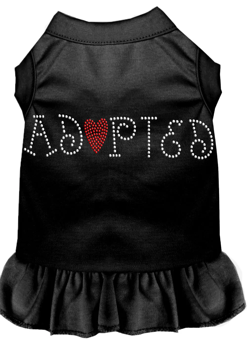 Adopted Rhinestone Dress Black Xl