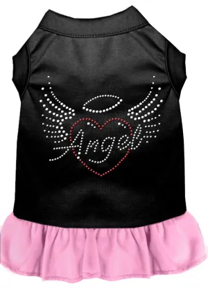 Angel Heart Rhinestone Dress Black With Light Pink Xxl