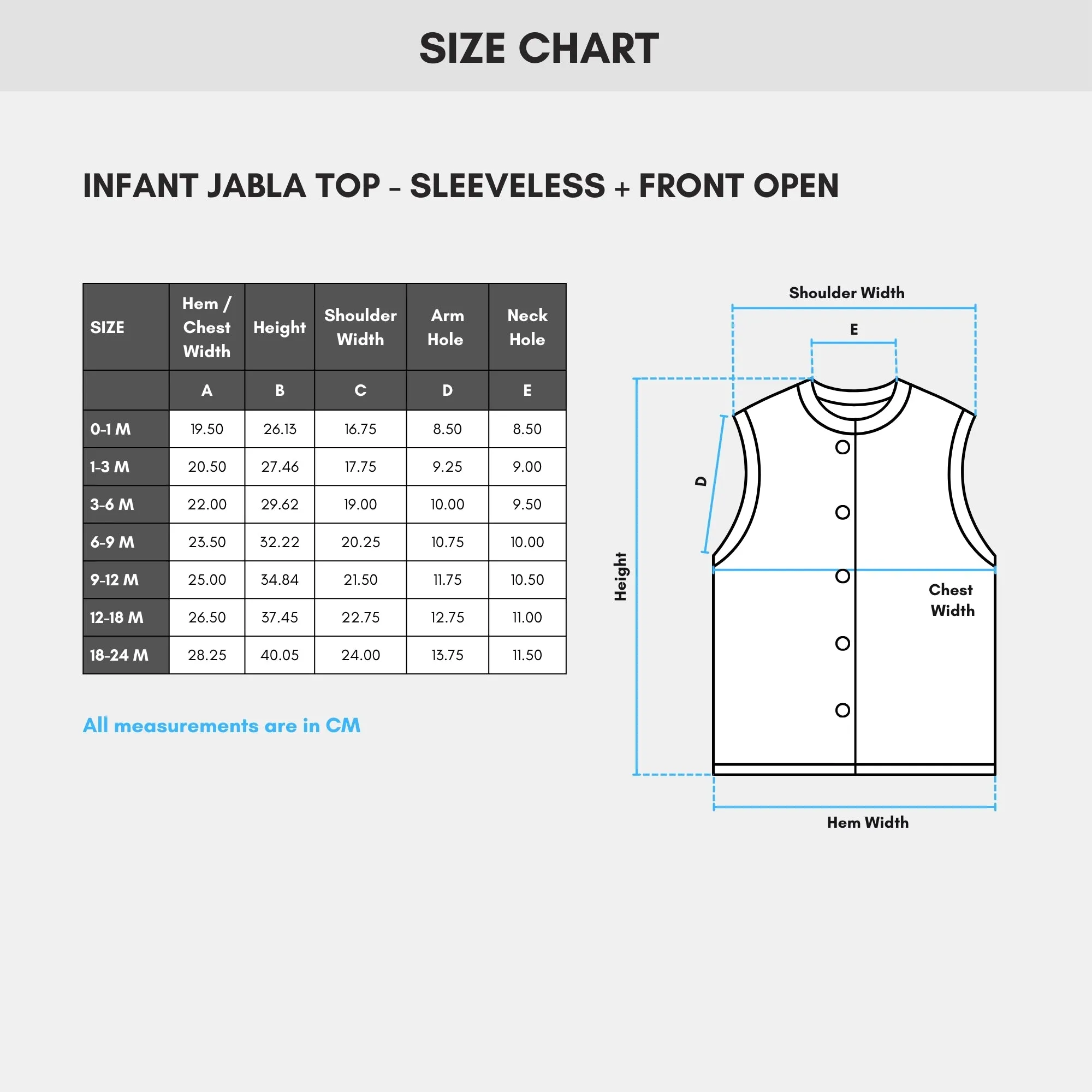 Baby Top - Front Button