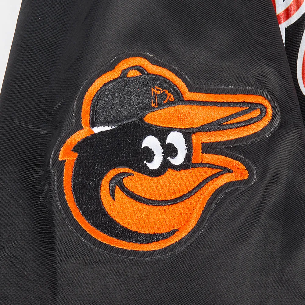 BALTIMORE ORIOLES CLASSIC BIG BOYS SATIN JACKET (BLACK)