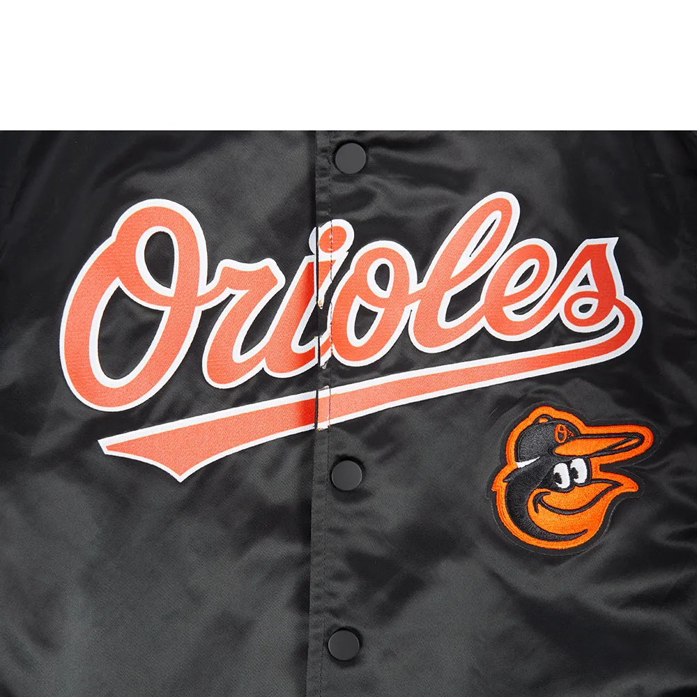 BALTIMORE ORIOLES CLASSIC BIG BOYS SATIN JACKET (BLACK)