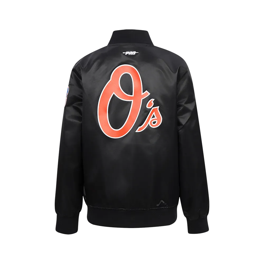 BALTIMORE ORIOLES CLASSIC BIG BOYS SATIN JACKET (BLACK)