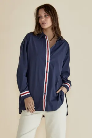 Betty Basics Claire Classic Shirt - Classic Blue
