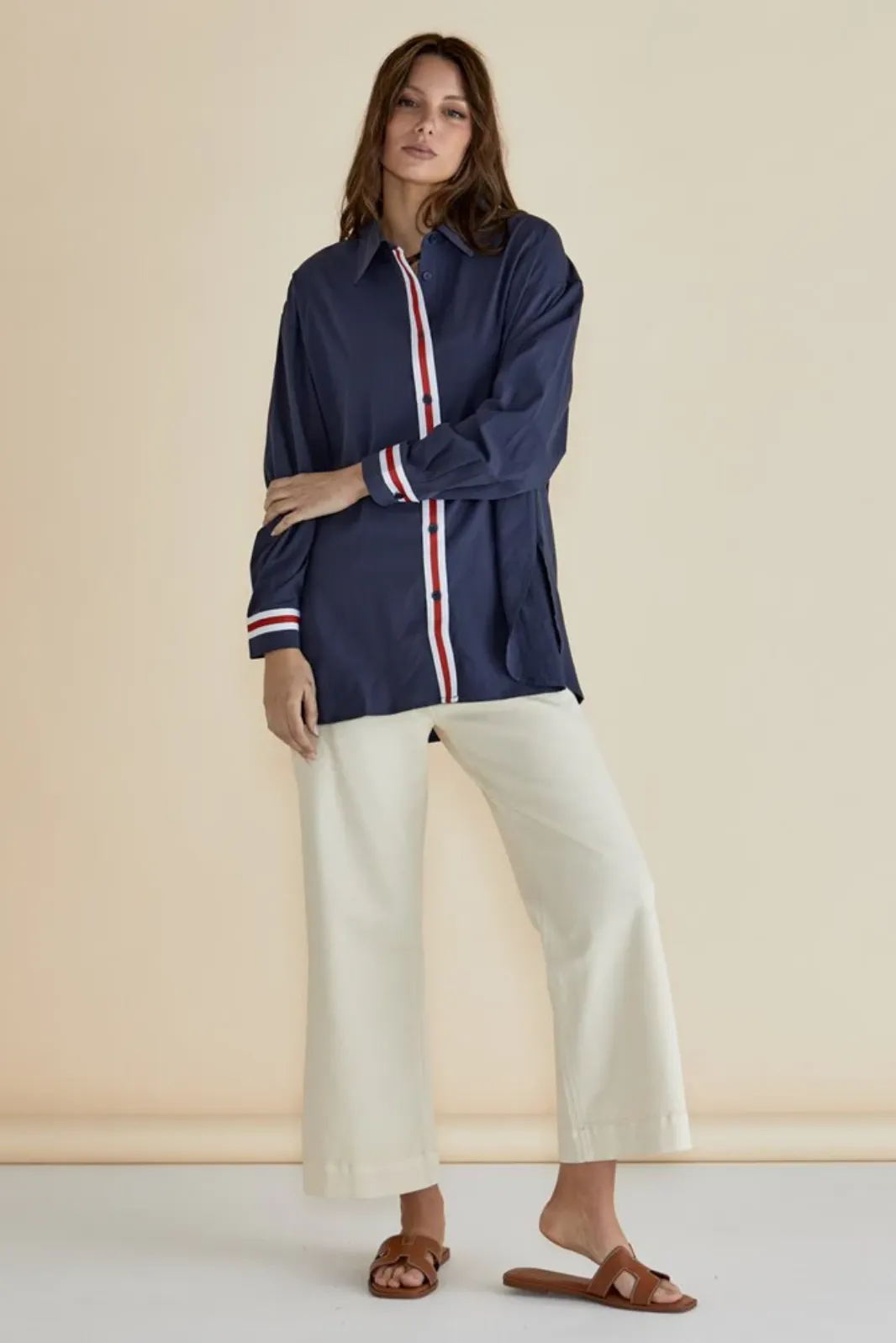 Betty Basics Claire Classic Shirt - Classic Blue