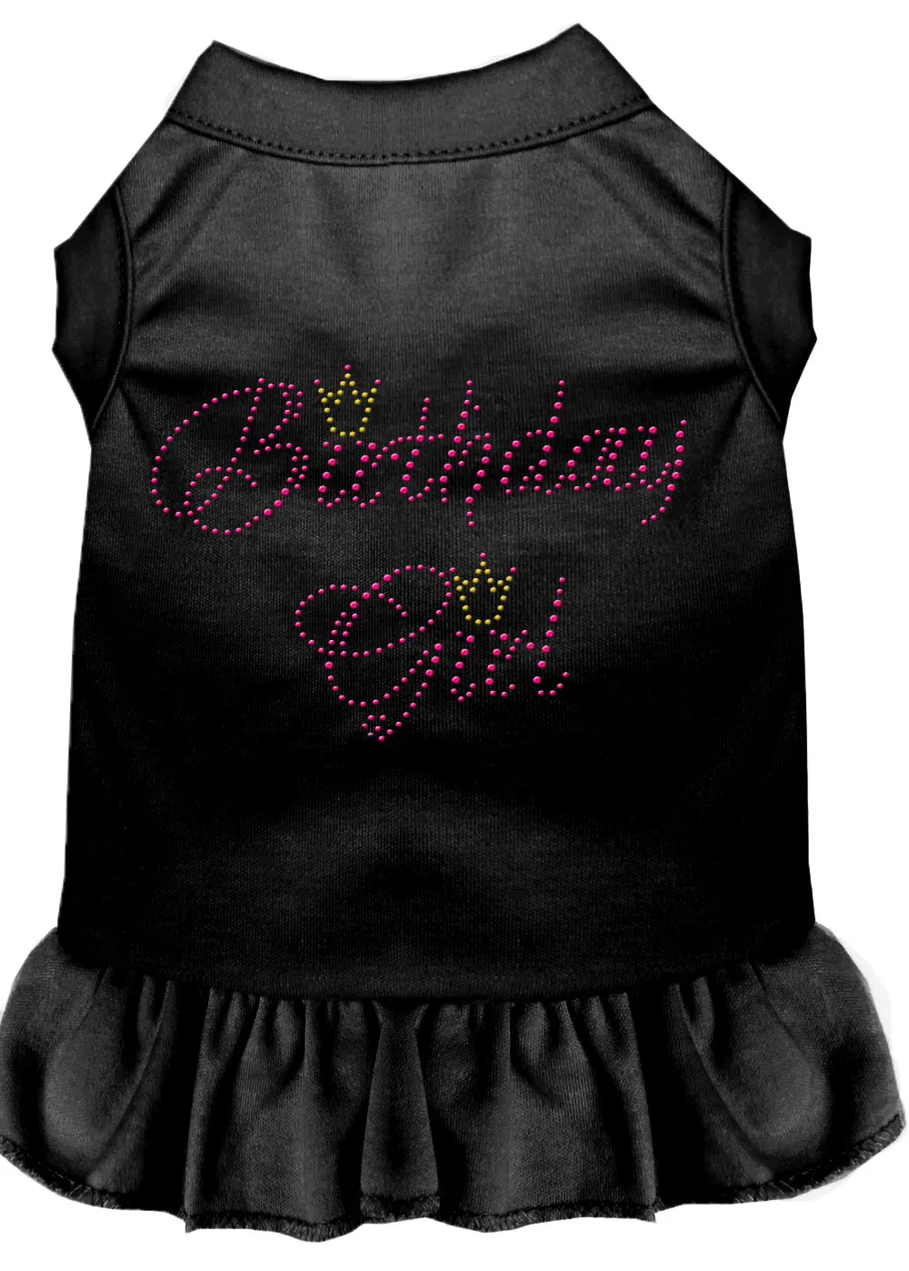 Birthday Girl Rhinestone Dress Black Xxxl