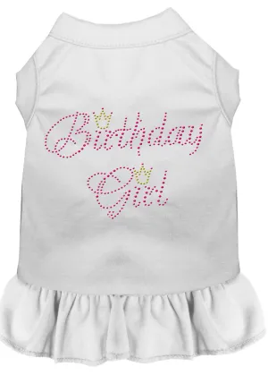 Birthday Girl Rhinestone Dress White Xs