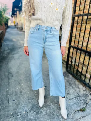 Blakely Slim Wide Leg Denim- Lt. Denim