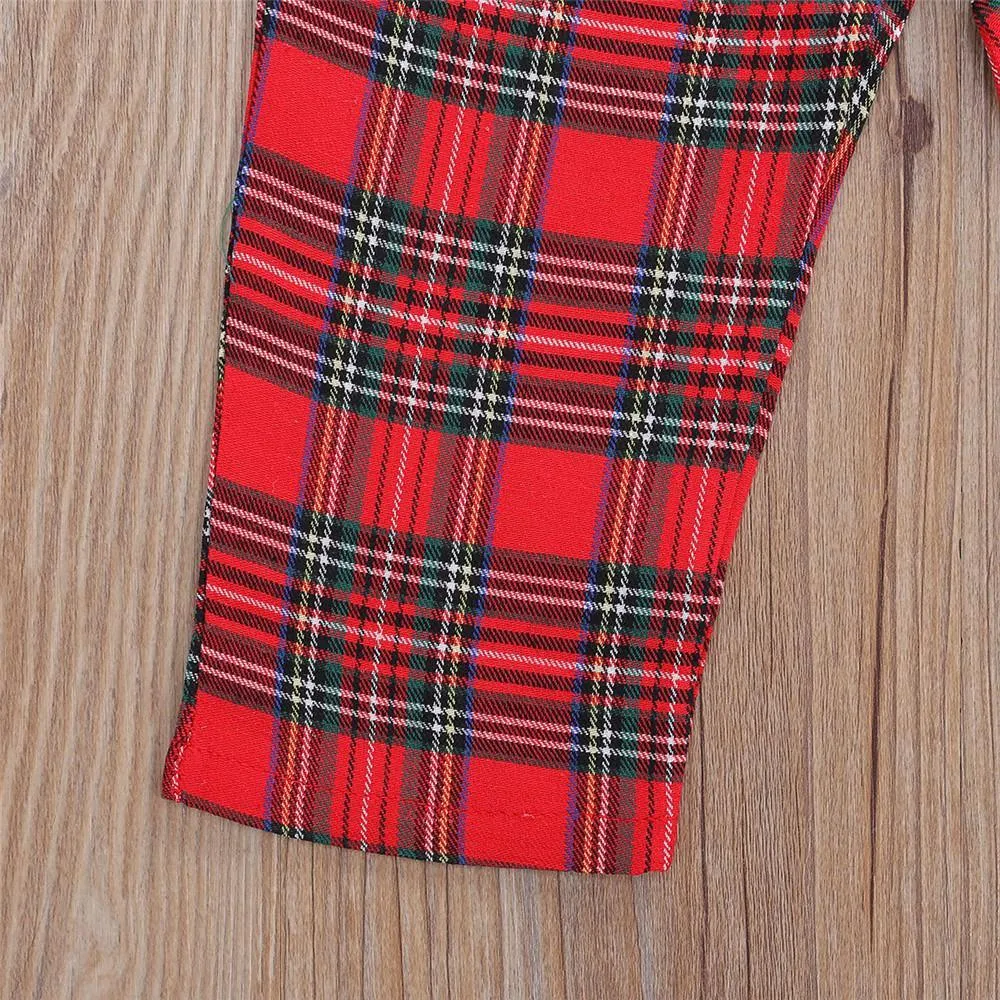 Boys Long Sleeve Plaid Tops Pants Baby Boys Clothing Wholesale