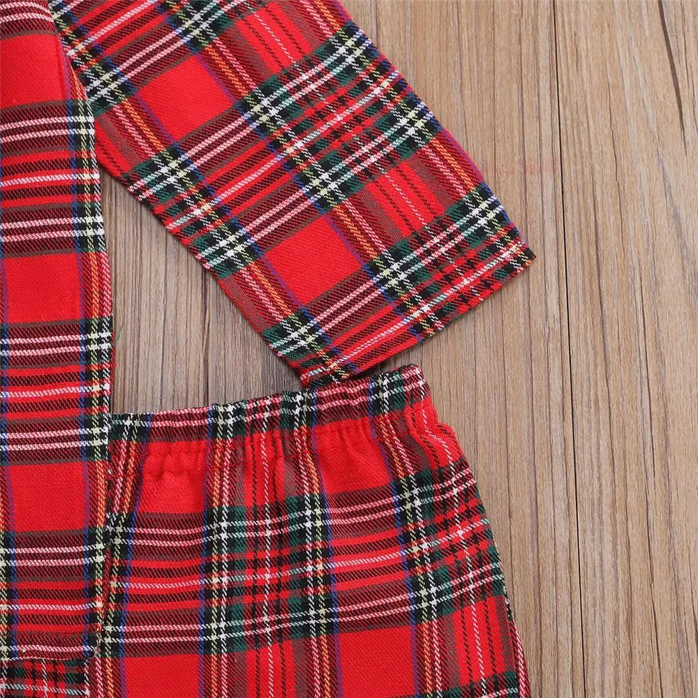 Boys Long Sleeve Plaid Tops Pants Baby Boys Clothing Wholesale