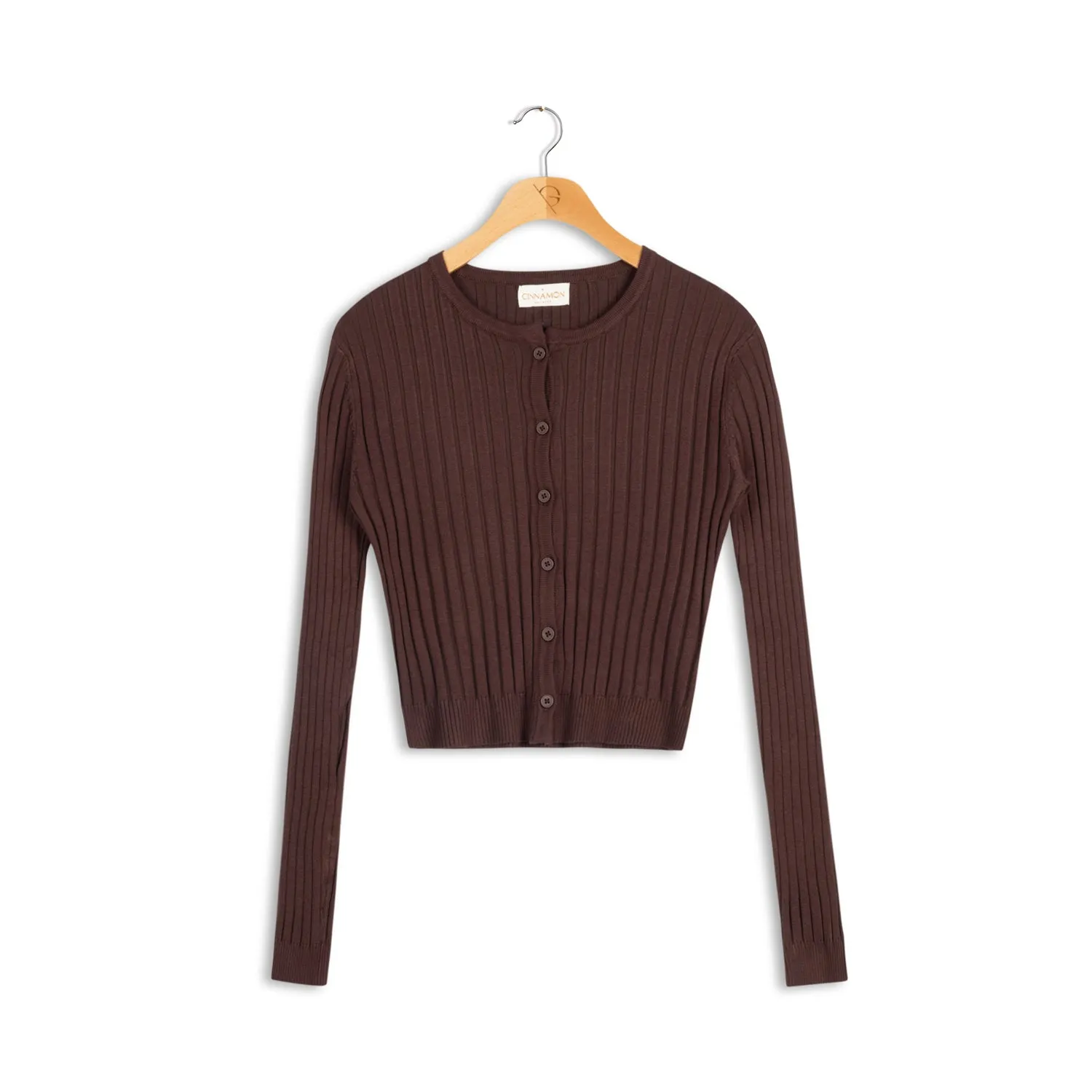 cinnamon cropped cardigan