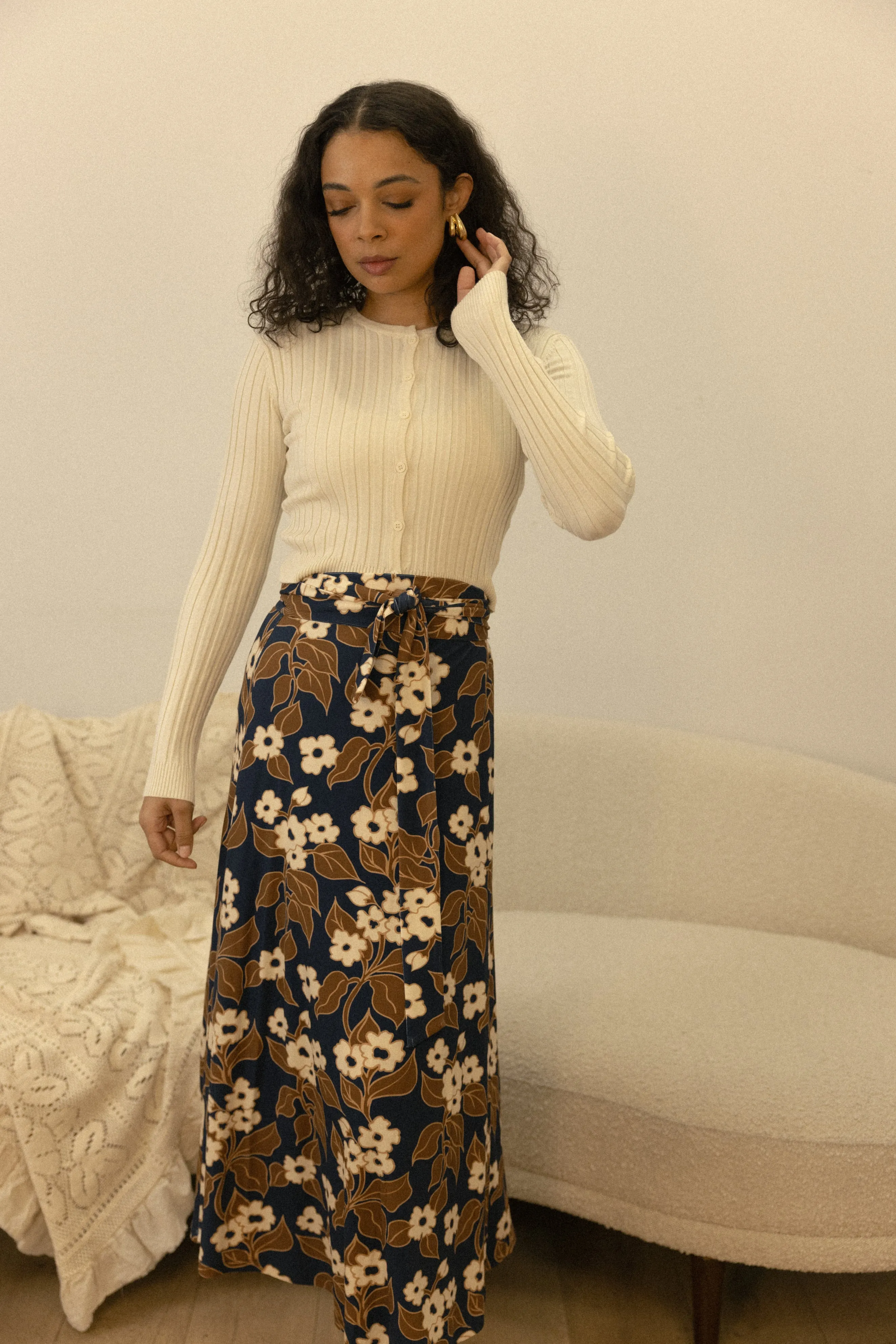 cinnamon cropped cardigan