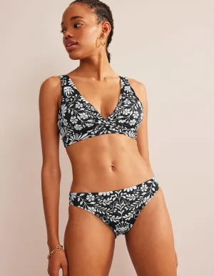 Classic Bikini Bottoms-Nero, Gardenia Sprig