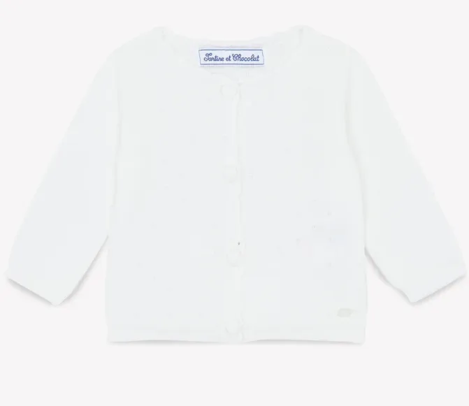 Classic Knitted Cardigan - WHT