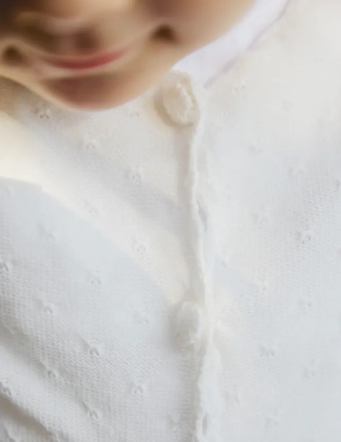 Classic Knitted Cardigan - WHT