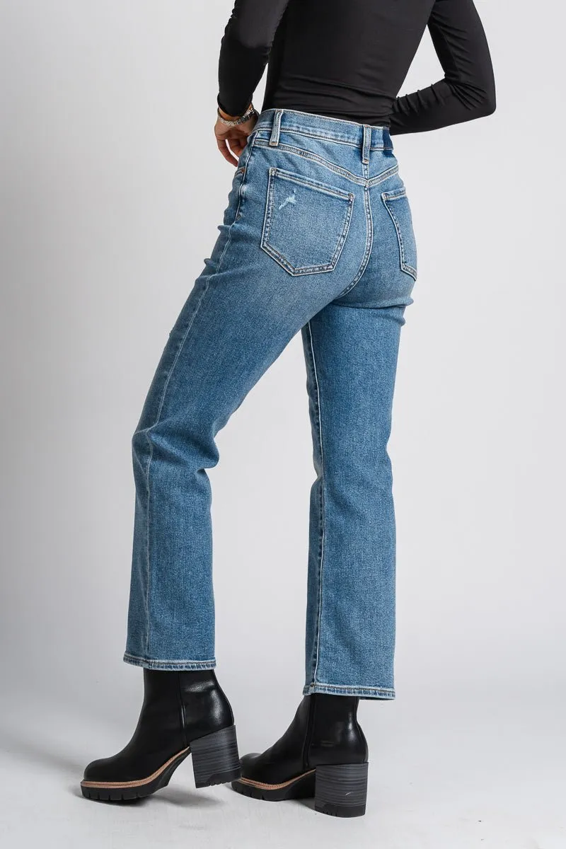 Daze Shygirl high rise crop flare jeans PDA