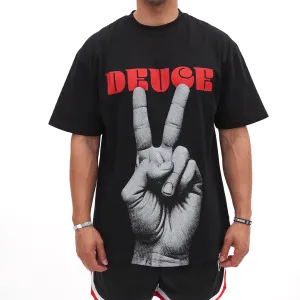 Deuce Peace Hand Tee | Black/Red