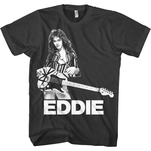 Edward Van Halen 1978 Photo Mens T-Shirt, XL