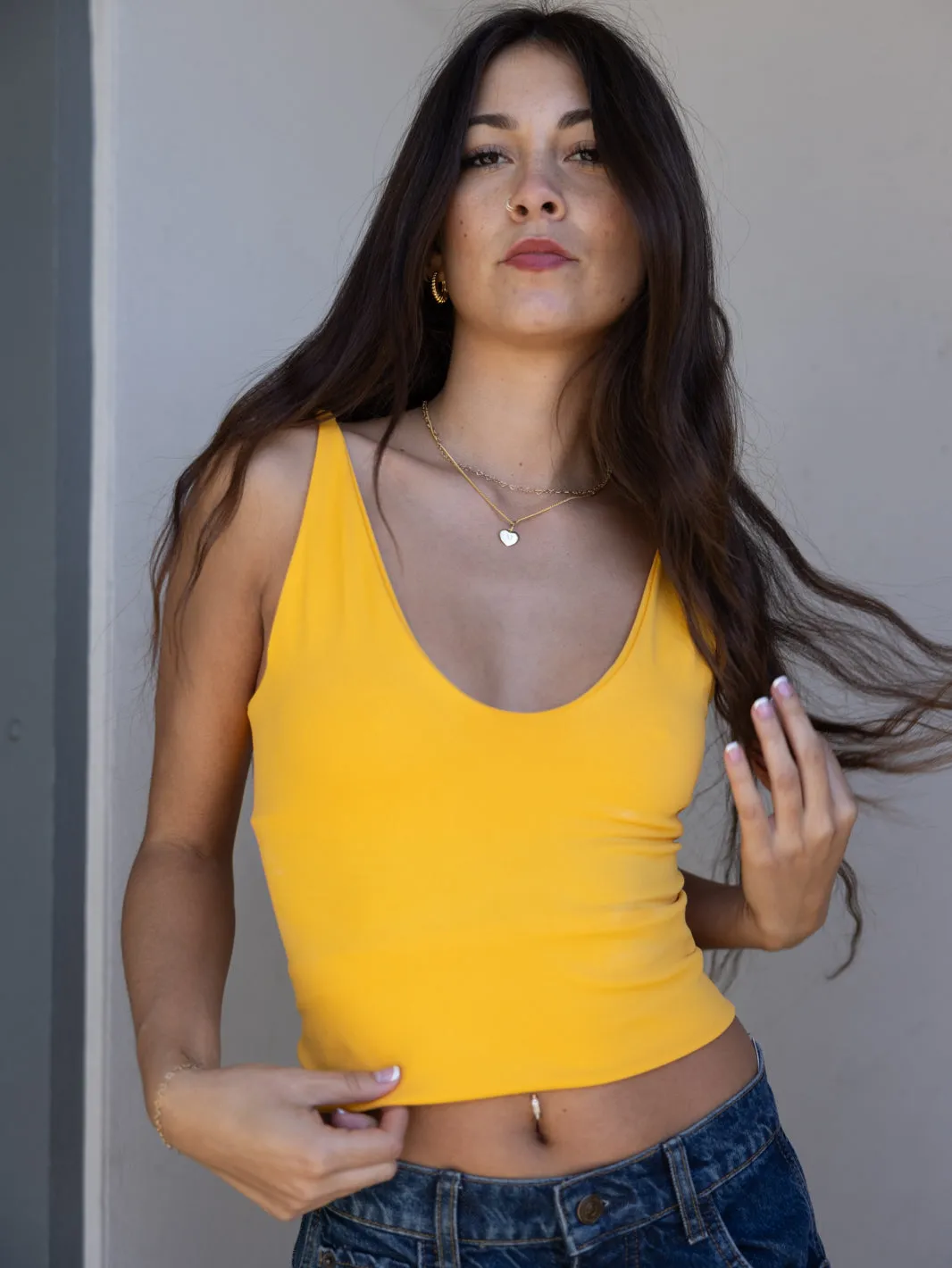 FREE PEOPLE - Seamless V-Neck Cami Top