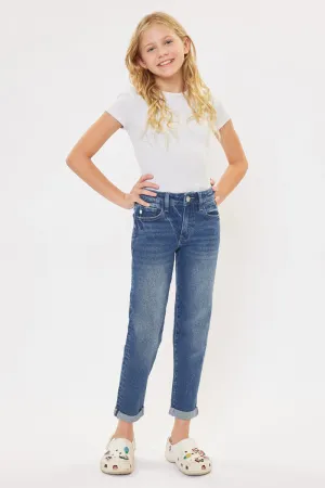 Halo Mid Rise Mini Mom Kid Jeans