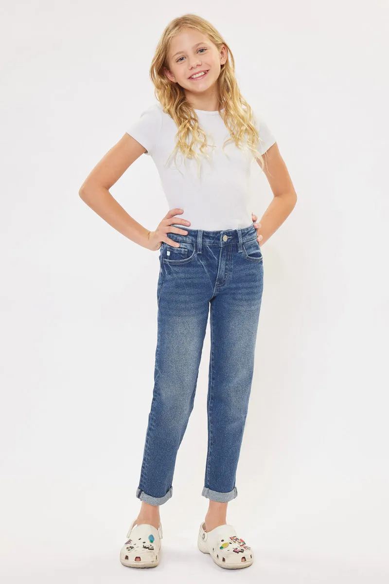 Halo Mid Rise Mini Mom Kid Jeans