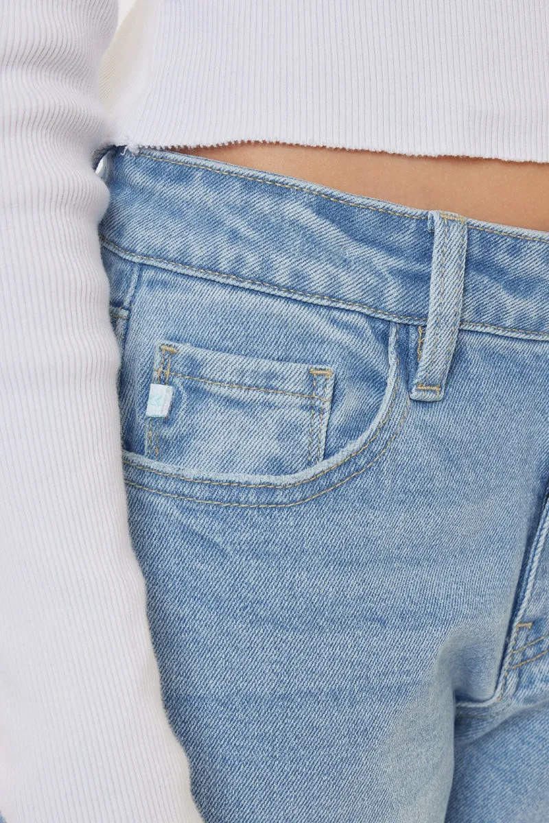 Halo Mid Rise Mini Mom Kid Jeans