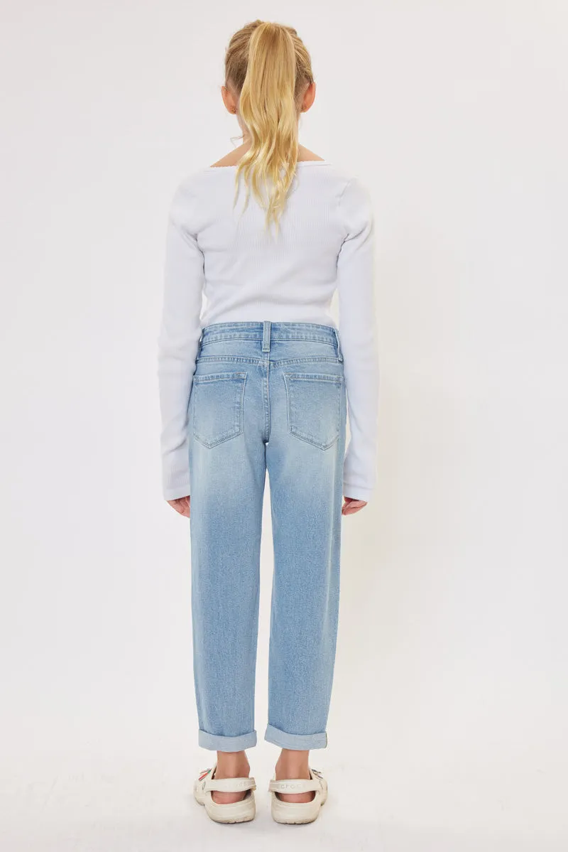 Halo Mid Rise Mini Mom Kid Jeans