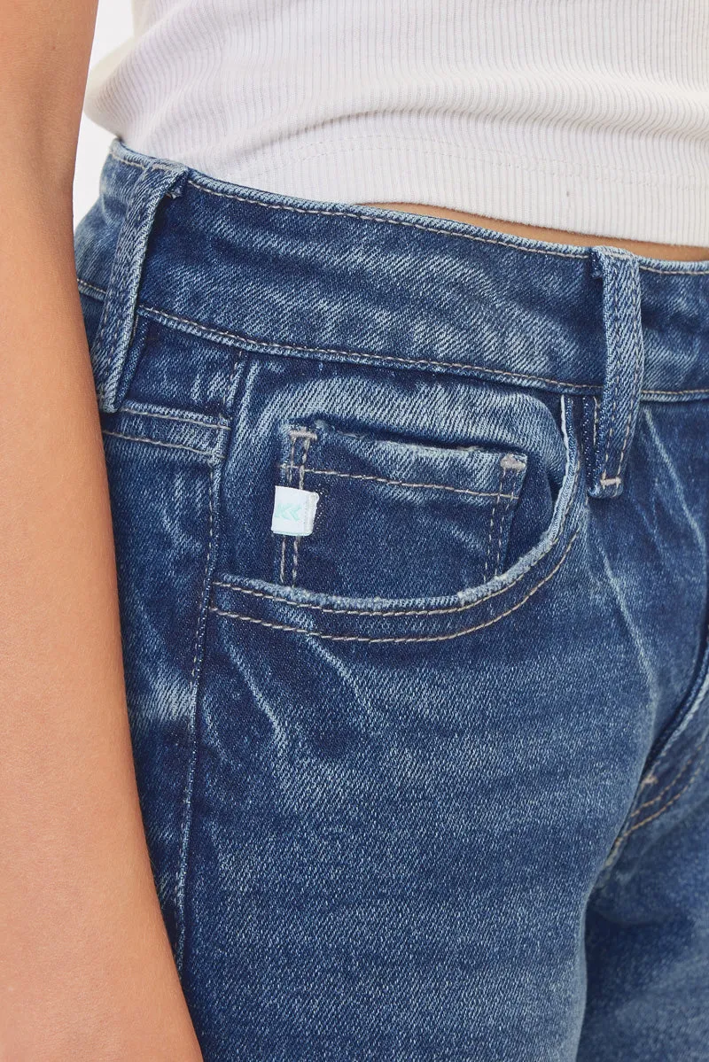 Halo Mid Rise Mini Mom Kid Jeans