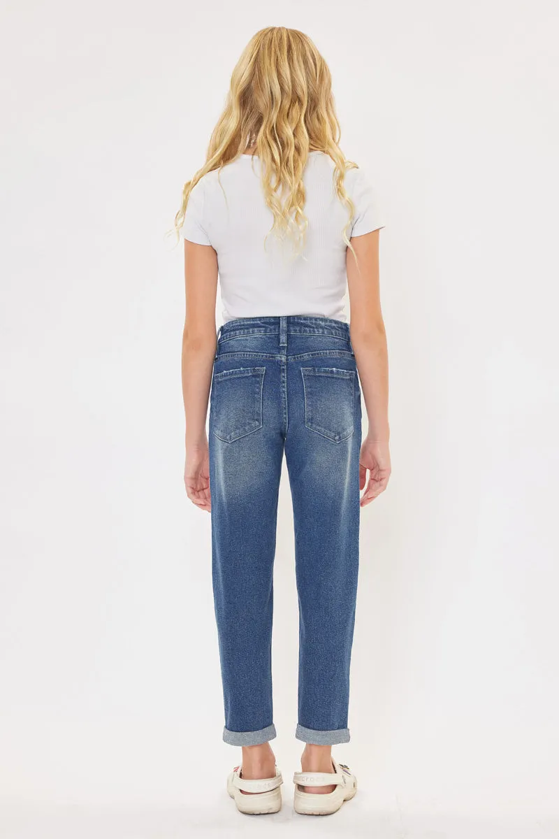Halo Mid Rise Mini Mom Kid Jeans