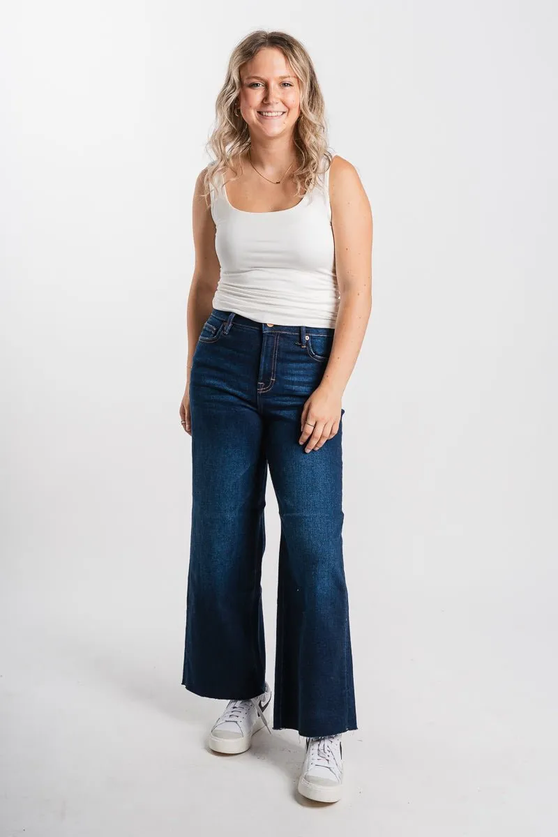 Hidden high rise wide leg jeans dark