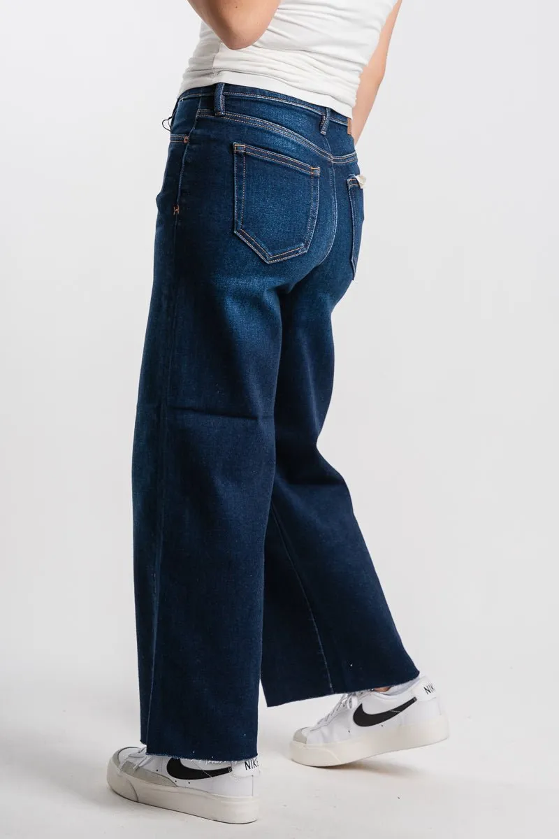 Hidden high rise wide leg jeans dark