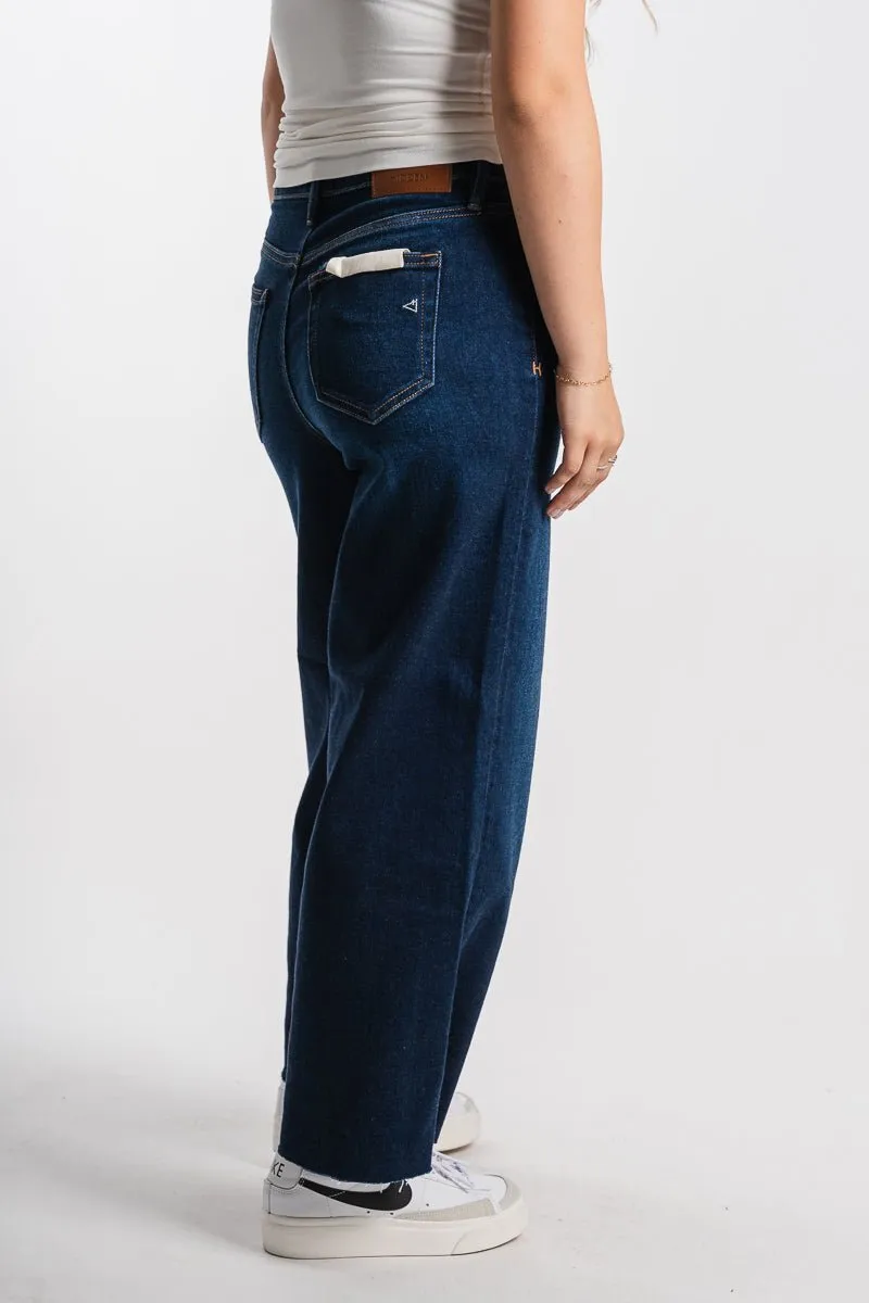 Hidden high rise wide leg jeans dark