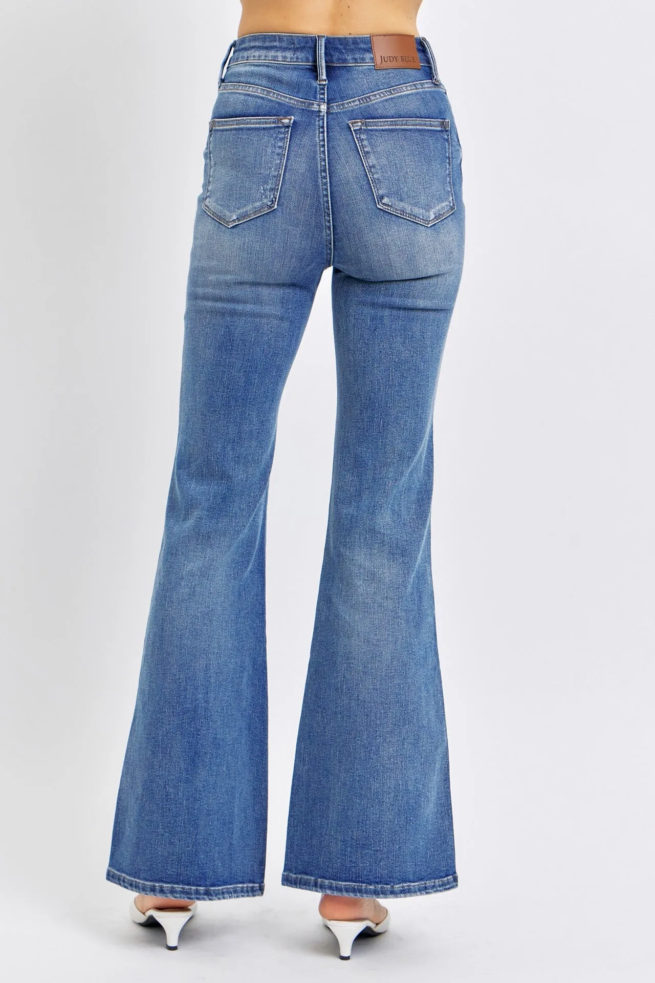 HW Tummy Control Contrast Wash Flare- Judy Blue