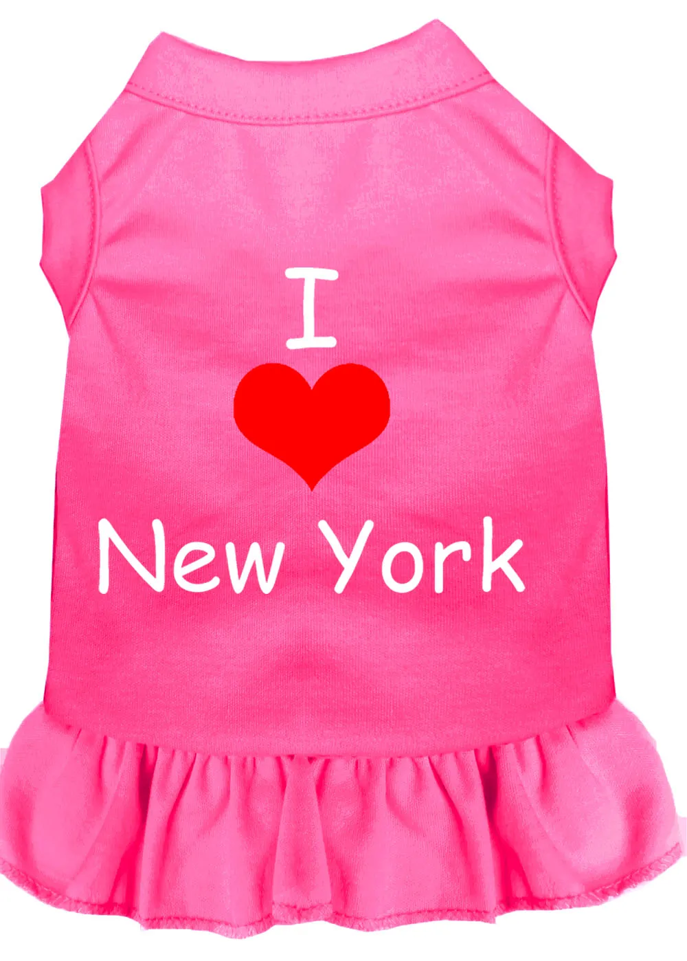 I Heart New York Screen Print Dress Bright Pink Sm