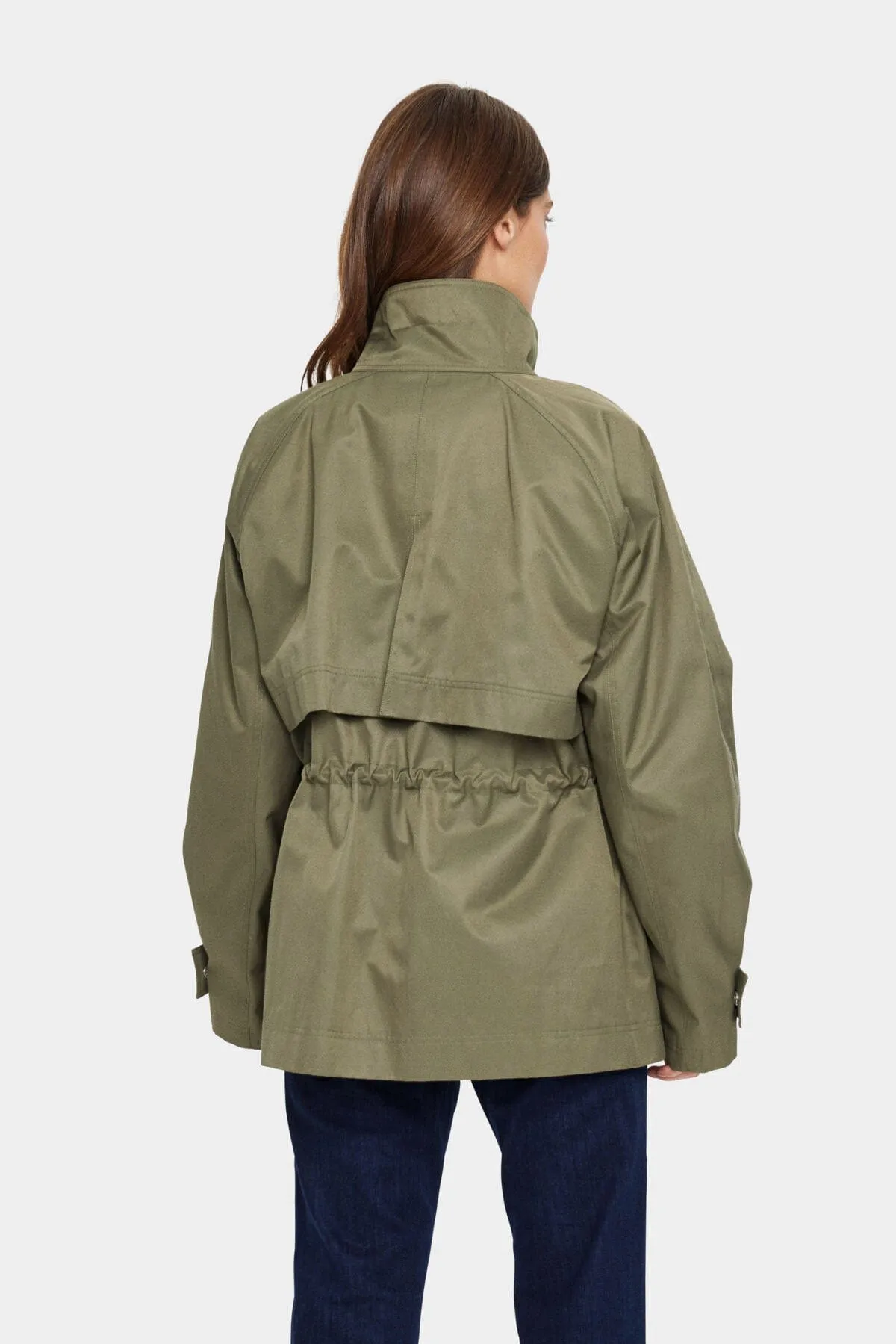 Idris Cotton Blend Utility Jacket - Musk