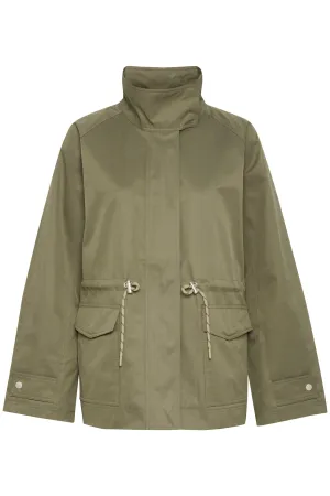 Idris Cotton Blend Utility Jacket - Musk