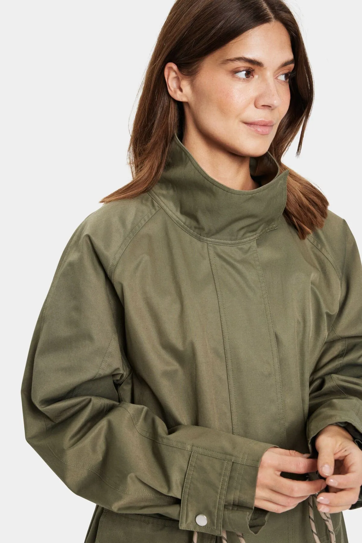 Idris Cotton Blend Utility Jacket - Musk