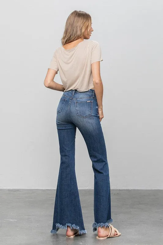 INSANE GENE BUTTON DOWN WIDE FLARE JEANS