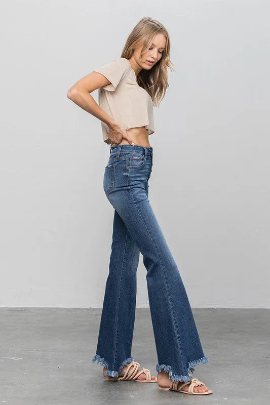 INSANE GENE BUTTON DOWN WIDE FLARE JEANS
