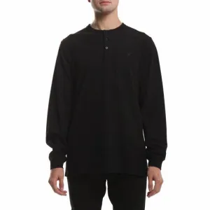 Long Sleeve Henley (Black)
