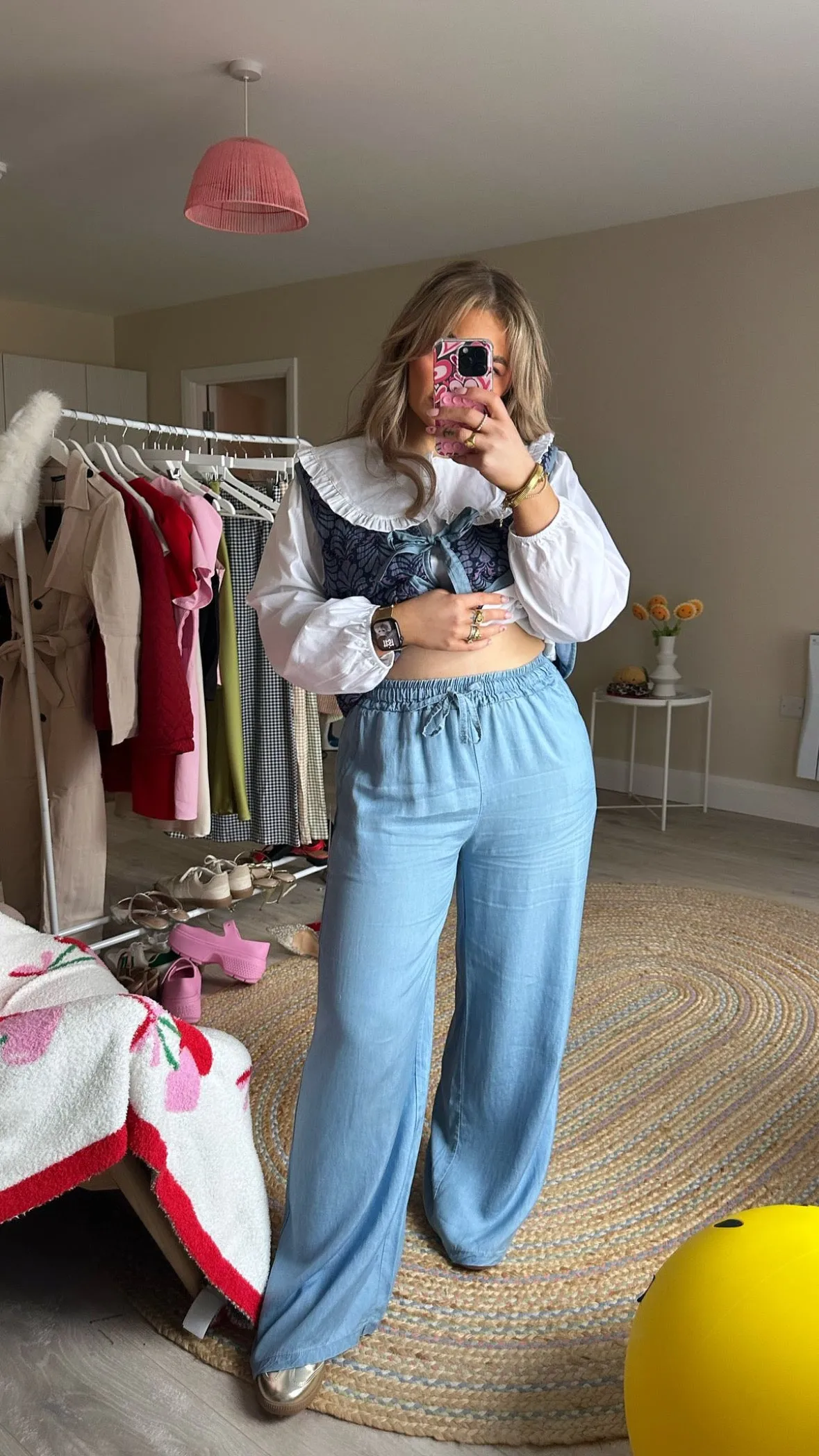Lyocell Pull on Denim Effect Trousers