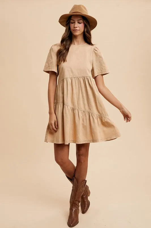 Mineral Washed Denim Dress