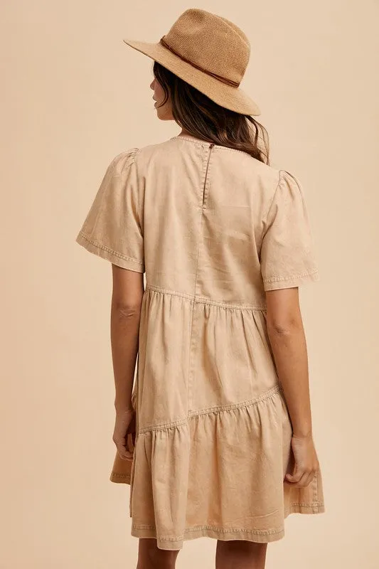 Mineral Washed Denim Dress