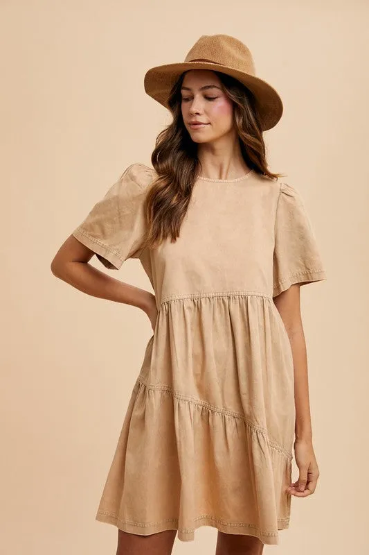 Mineral Washed Denim Dress
