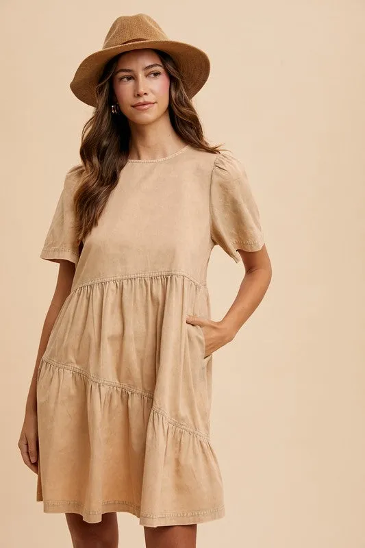 Mineral Washed Denim Dress