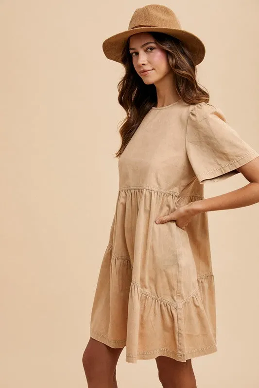 Mineral Washed Denim Dress