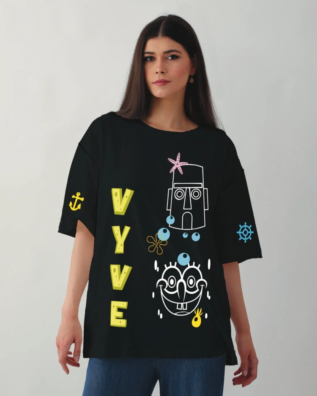 Pack of 2 Women's Oversized Tees - SpongeBob Lite & Sunnies